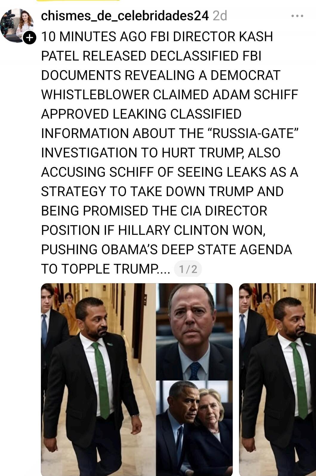 10 MINUTES AGO FBI DIRECTOR KASH PATEL RELEASED DECLASSIFIED FBI DOCUMENTS REVEALING A DEMOCRAT WHISTLEBLOWER CLAIMED ADAM SCHIFF APPROVED LEAKING CLASSIFIED INFORMATION ABOUT THE “RUSSIA-GATE” INVESTIGATION TO HURT TRUMP, ALSO ACCUSING SCHIFF OF SEEING LEAKS AS A STRATEGY TO TAKE DOWN TRUMP AND BEING PROMISED THE CIA DIRECTOR POSITION IF HILLARY C