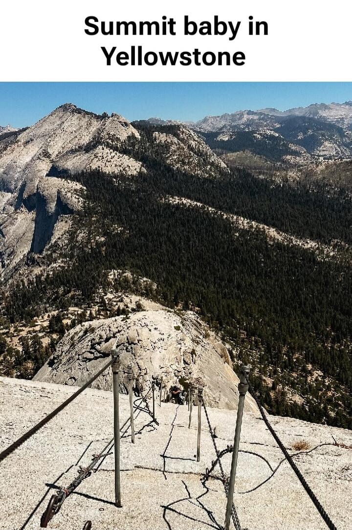 Summit baby in Yellowstone