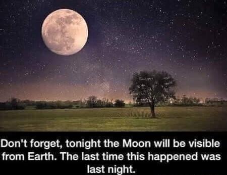 Dont forget tonight the Moon will be visible Tyl Te M G R ET S T TR TR ETeTo L T RUE TS last night