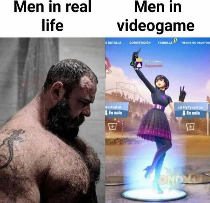 Men In real Men in life videogame