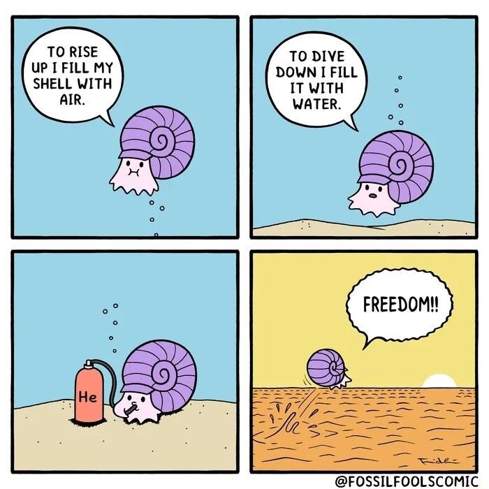 TORISE UP TFILL MY SHELL WITH AR TO DIVE DOWN FILL FOSSILFOOLSCOMIC