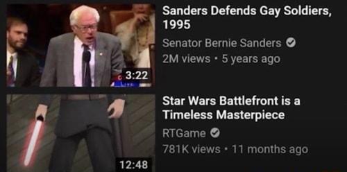 Sanders Defends Gay Soldiers 1995 Senator Bernie Sanders 2M views 5 years ago Star Wars Battlefront is a R EEY VER ELIERT RTGame 781K views 11 months ago PR