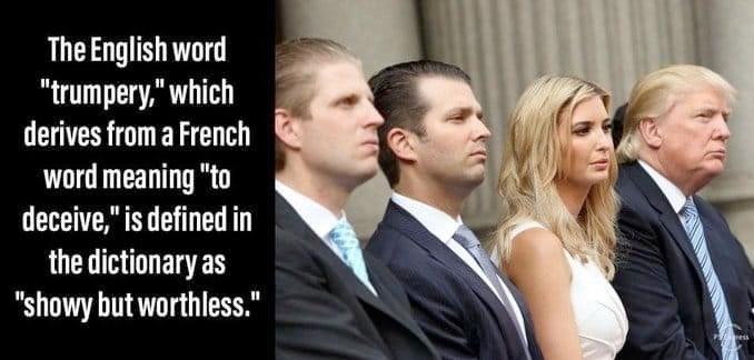 The English word trumpery which T O EC word meaning to deceive is defined in LUCHTRNEEY showy but worthless