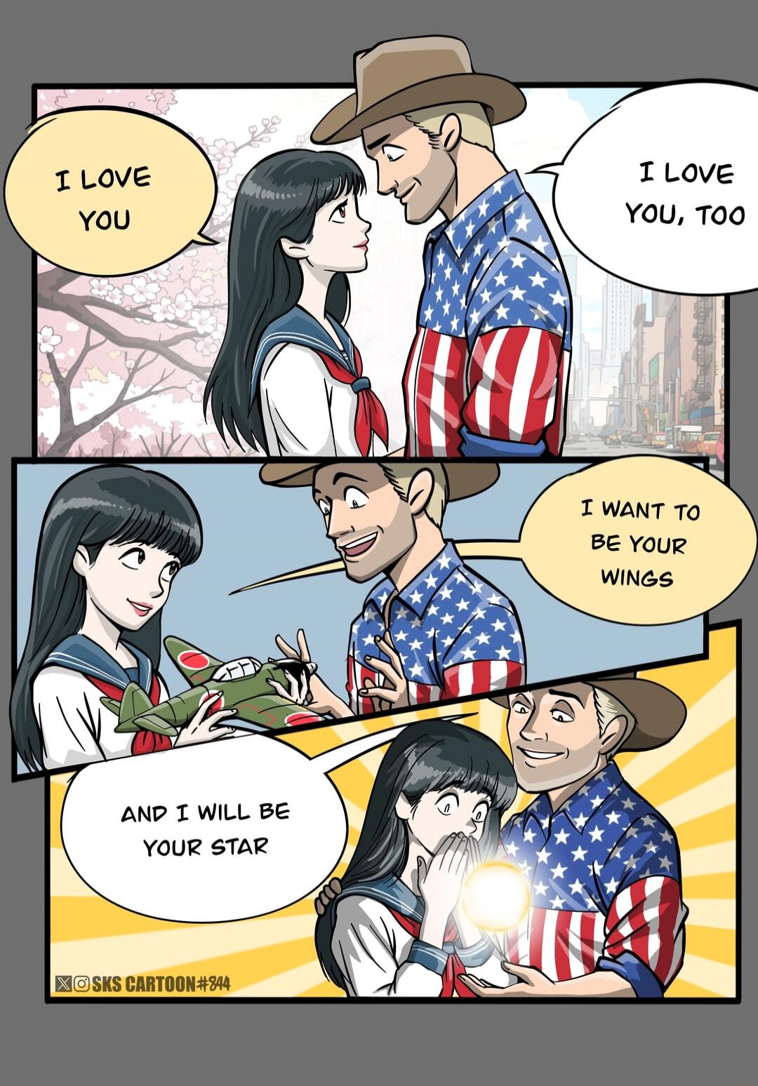 I LOVE YOU. I LOVE YOU, TOO. I WANT TO BE YOUR WINGS. AND I WILL BE YOUR STAR.