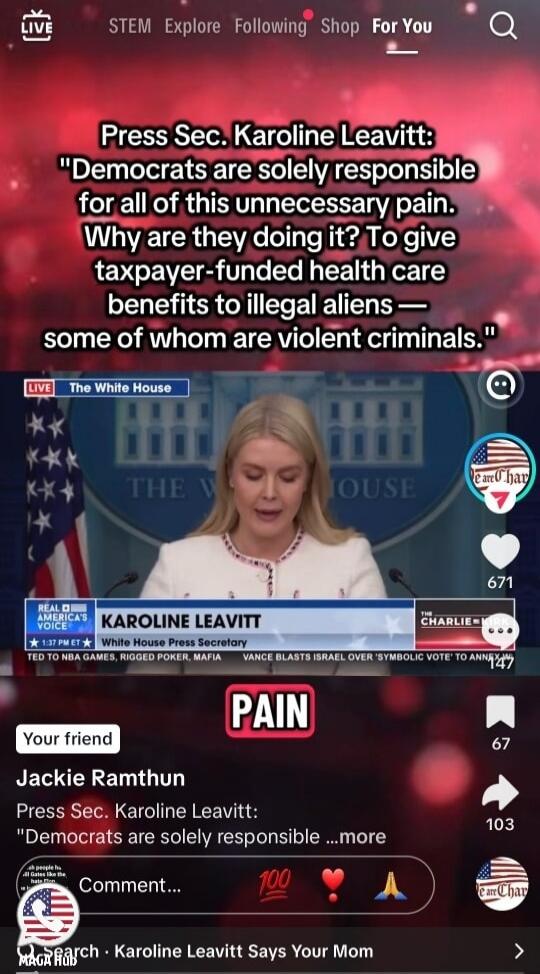 Press Sec. Karoline Leavitt: 