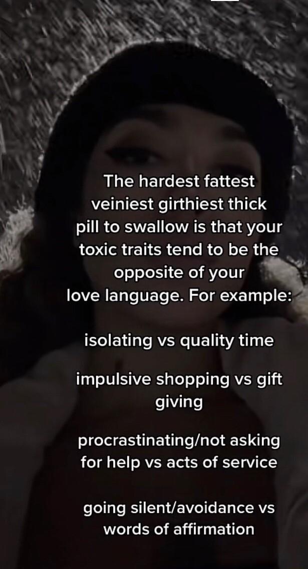 LLEEIC S Fl VRIS Eelg ISR RSNE I VAR GEI Y1V g LR ENER LRGN G 1 opposite of your VR T ToVETe Sl V 1 o R isolating vs quality time impulsive shopping vs gift giving procrastinatingnot asking for help vs acts of service Lol T R S VE eI e ETy TRV words of affirmation