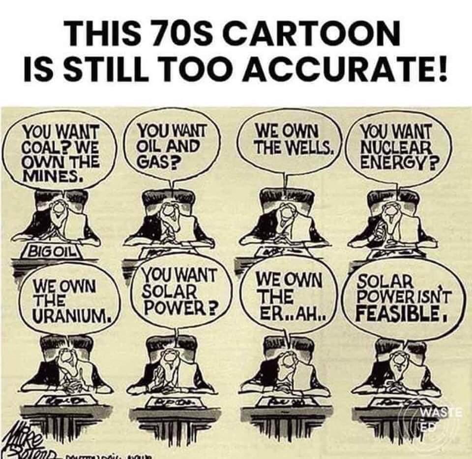 THIS 70S CARTOON IS STILLTOO ACCURATE 7 SOLAR POWERISNT FEASIBLE