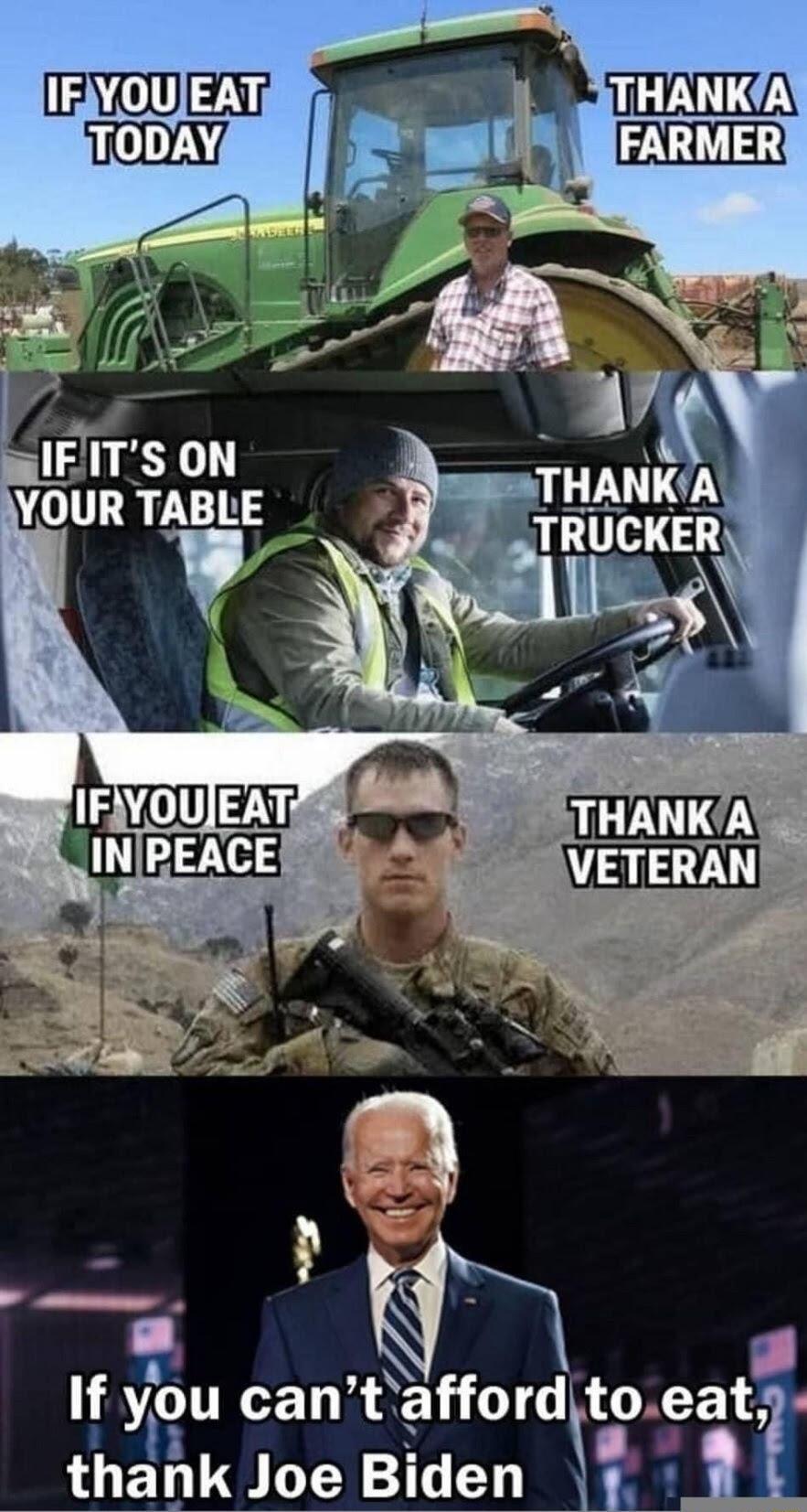 I If you cantaffordtoeat thank Joe Biden si i