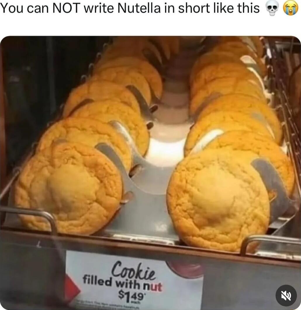 rite Nutella in short like this