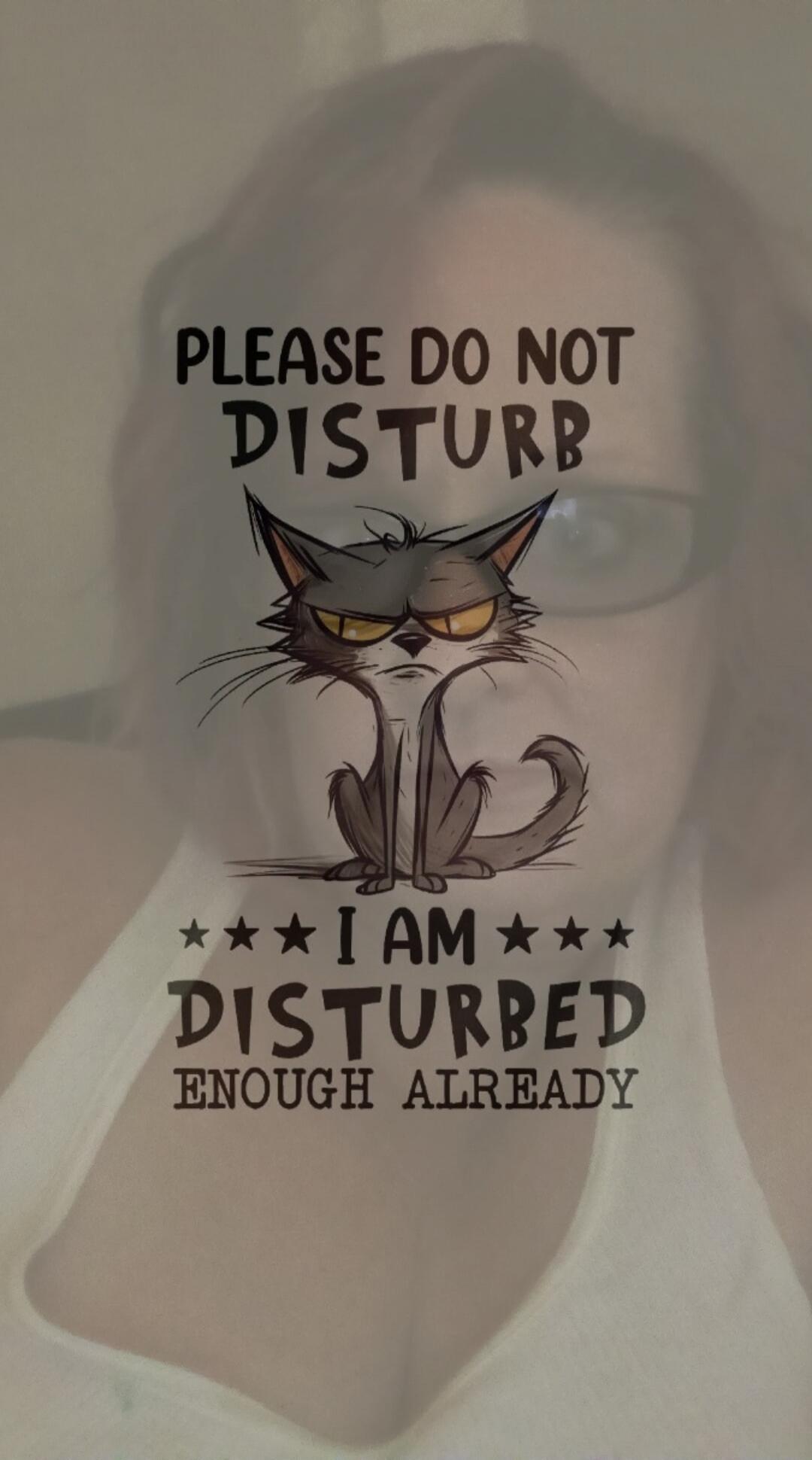 PLEASE DO NOT DISTURB I AM DISTURBED ENOUGH ALREADY