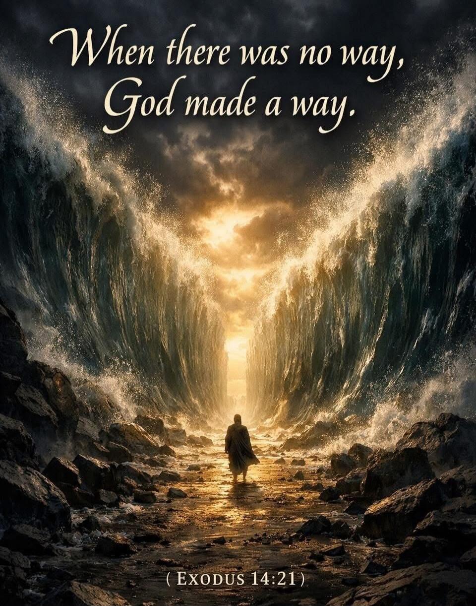 When there was no way, God made a way. (Exodus 14:21)