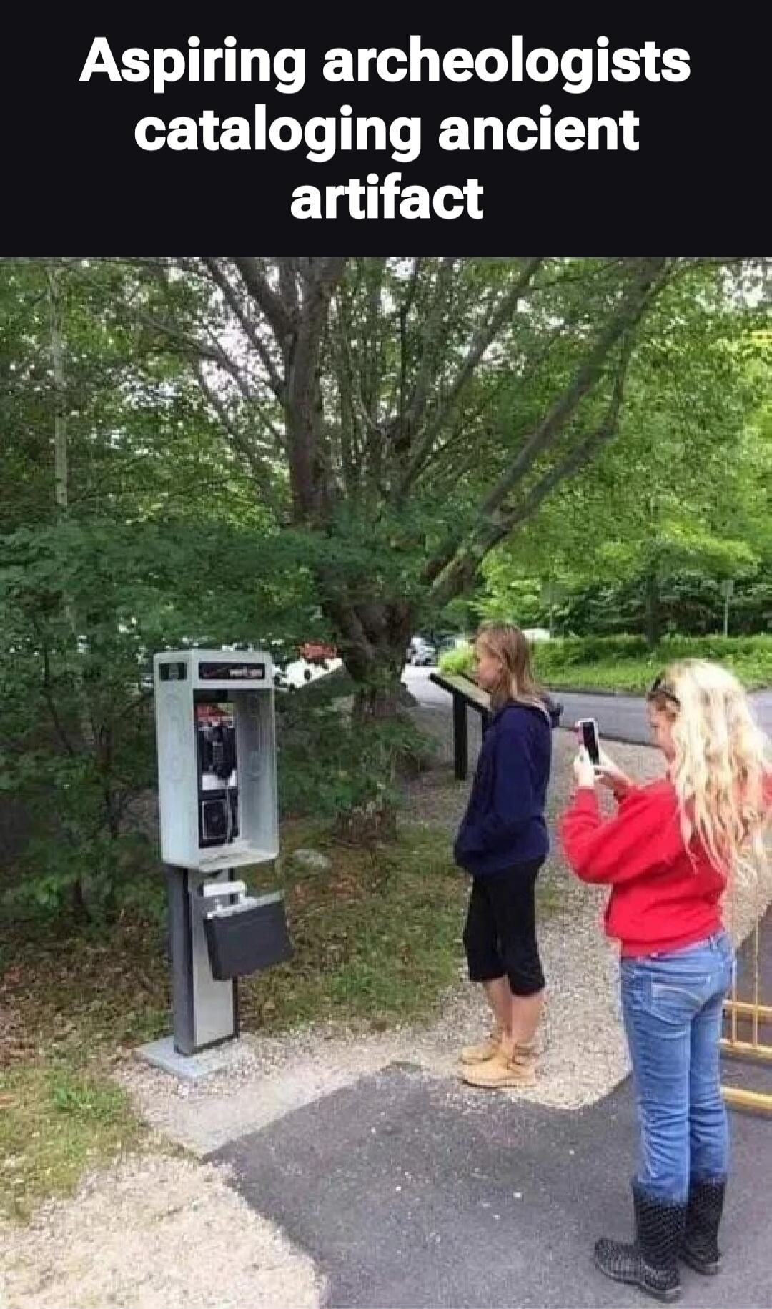 Aspiring archaeologists cataloging ancient artifact