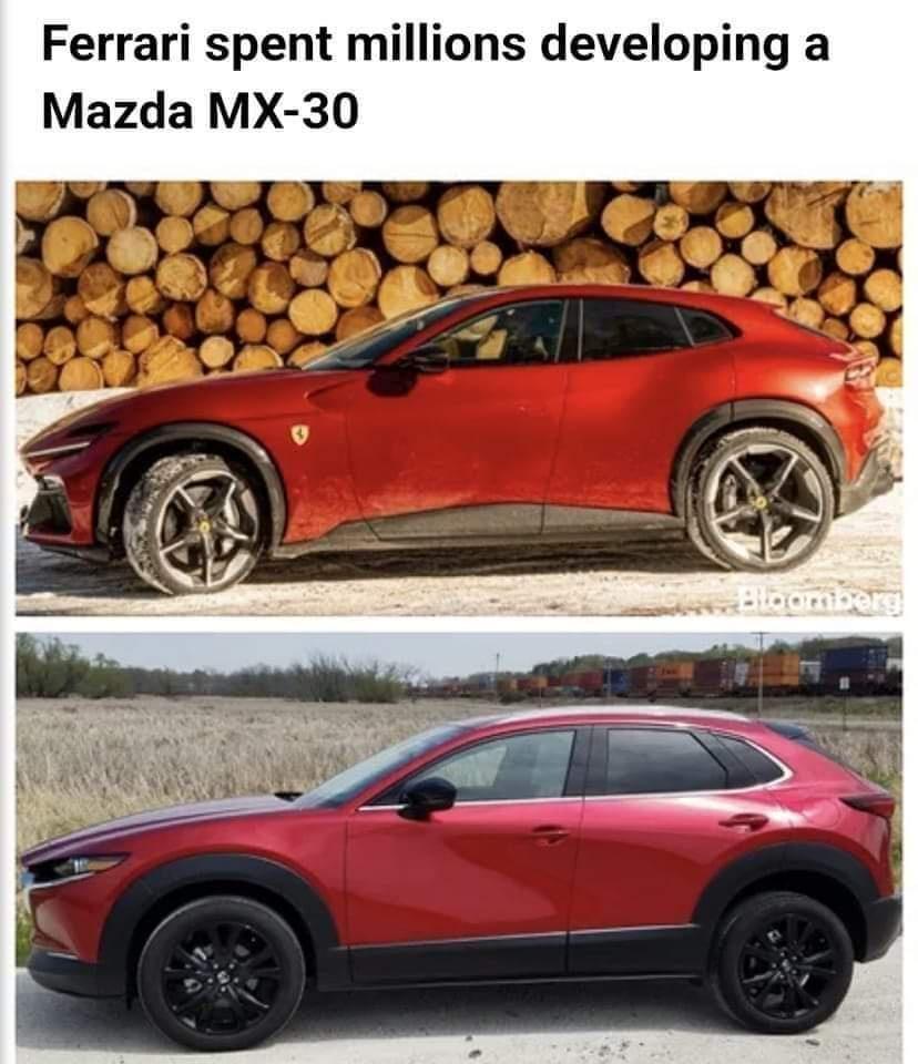 Ferrari spent millions developing a Mazda MX 30