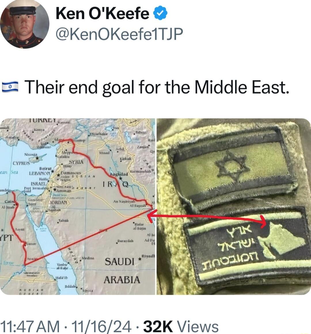 Ken OKeefe KenOKeefelTJP Their end goal for the Middle East 1147 AM 111624 32K Views