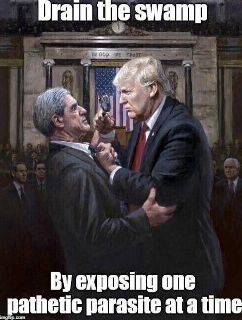 Drain the swamp
By exposing one pathetic parasite at a time