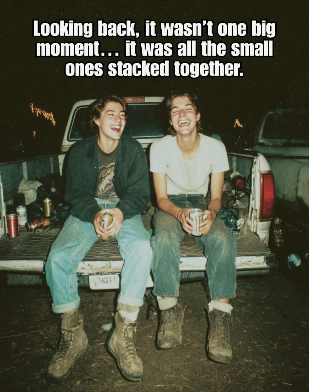 Looking back, it wasn't one big moment... it was all the small ones stacked together.