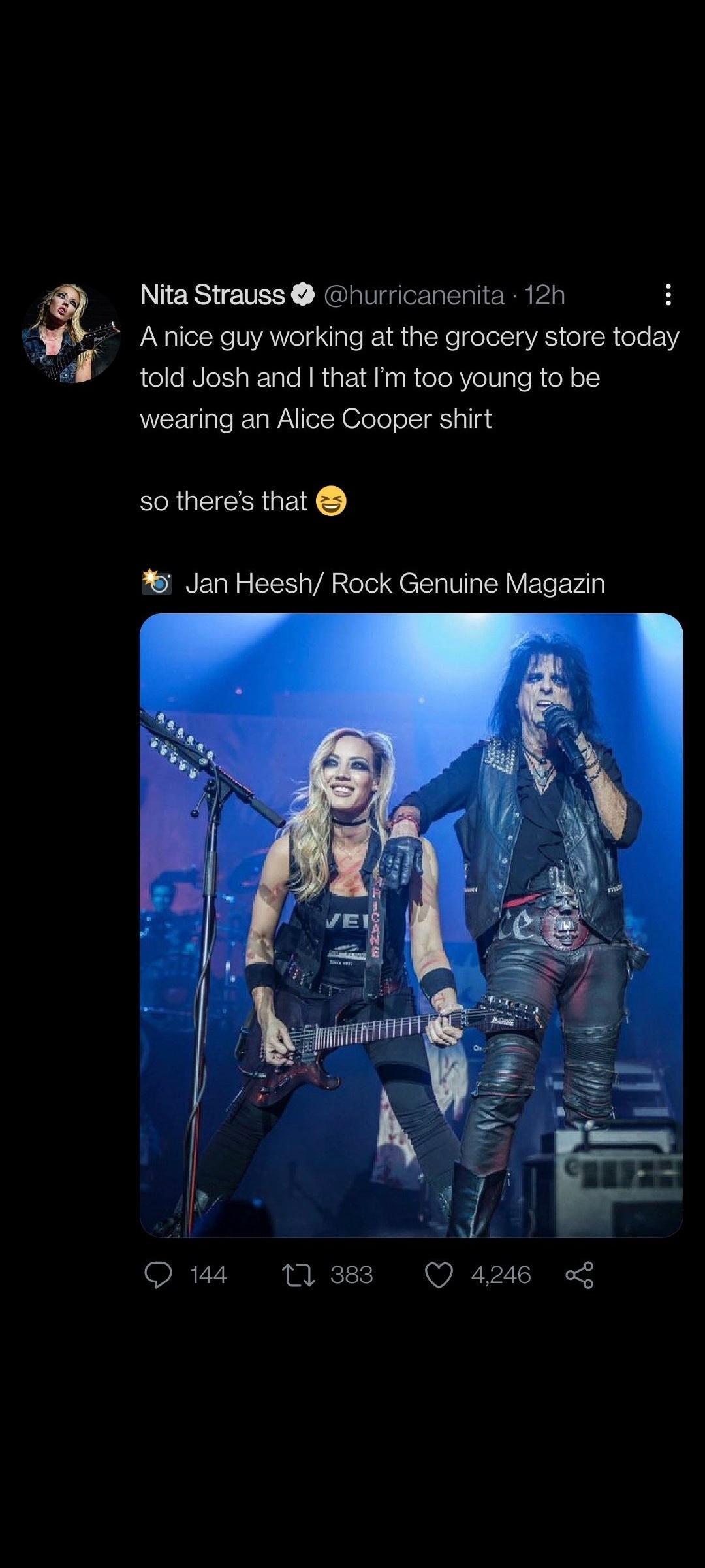 Nita Strauss hurricanenita 12h AN gleCXeSVA o g gl 1M g lNe folelTaVAS o R 0l0 FY jrelle N si Tale RR1sF 1A Kna R el RYe U gle R o o WEEleETa WA oX lelolo IS g al g so theres that Jan Heesh Rock Genuine Magazin O 144 11383 Q 4246 L