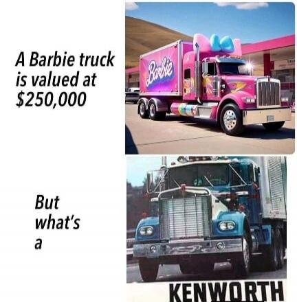 A Barbie truck is valued at $250,000. But what's a KENWORTH?