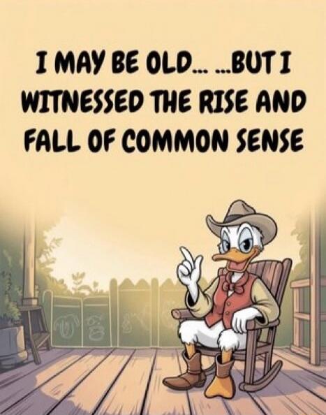 I MAY BE OLD... ...BUT I WITNESSED THE RISE AND FALL OF COMMON SENSE
