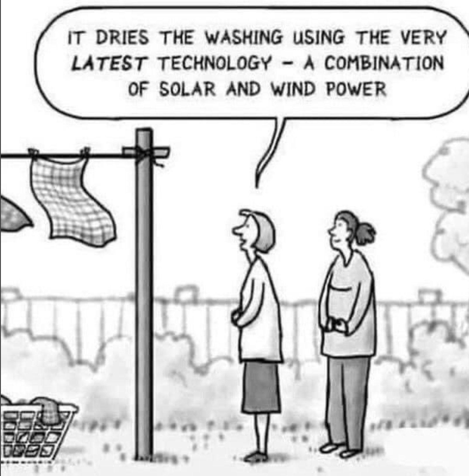 IT DRIES THE WASHING USING THE VERY LATEST TECHNOLOGY A COMBINATION OF SOLAR AND WIND POWER