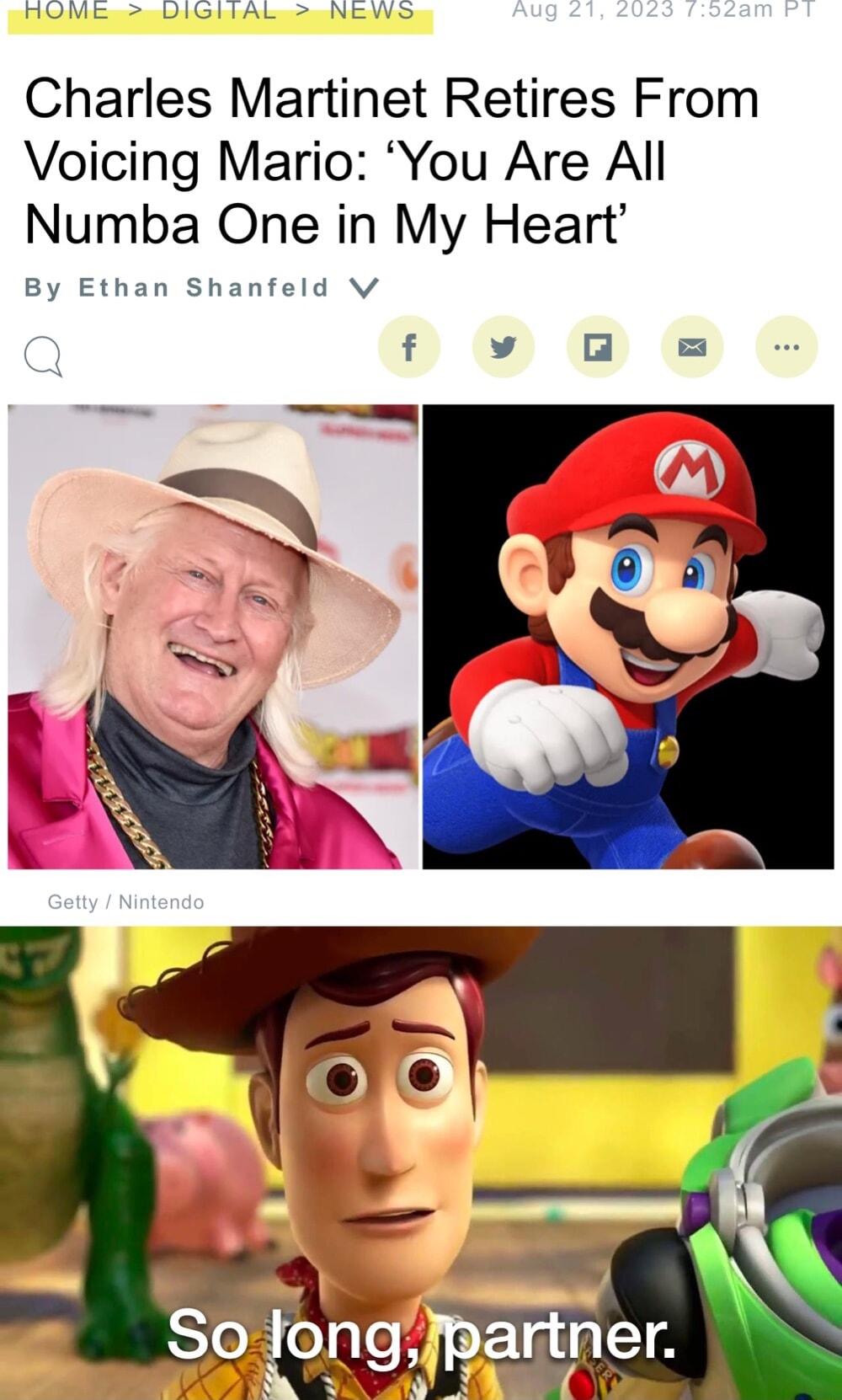 LIGIHTAL Charles Martinet Retires From Voicing Mario You Are All Numba One in My Heart By Ethan Shanfeld V