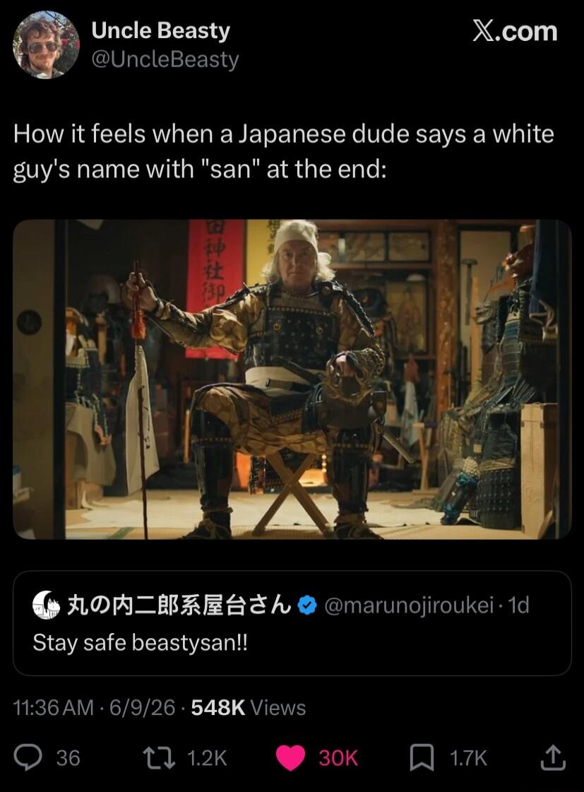 How it feels when a Japanese dude says a white guy's name with 