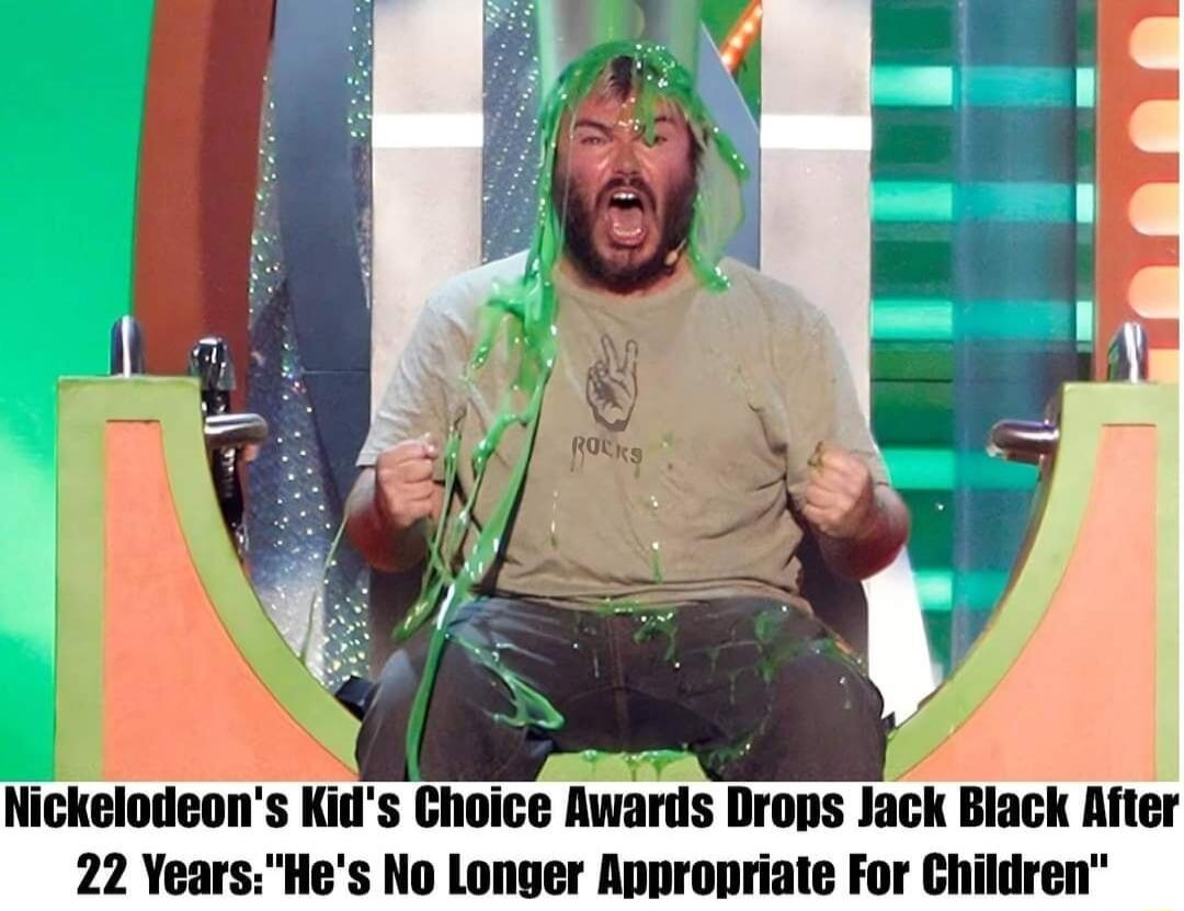 Nickelodeons Kids Choice Awards Drops Jack Black After 22 YearsHes No Longer Appropriate For Children