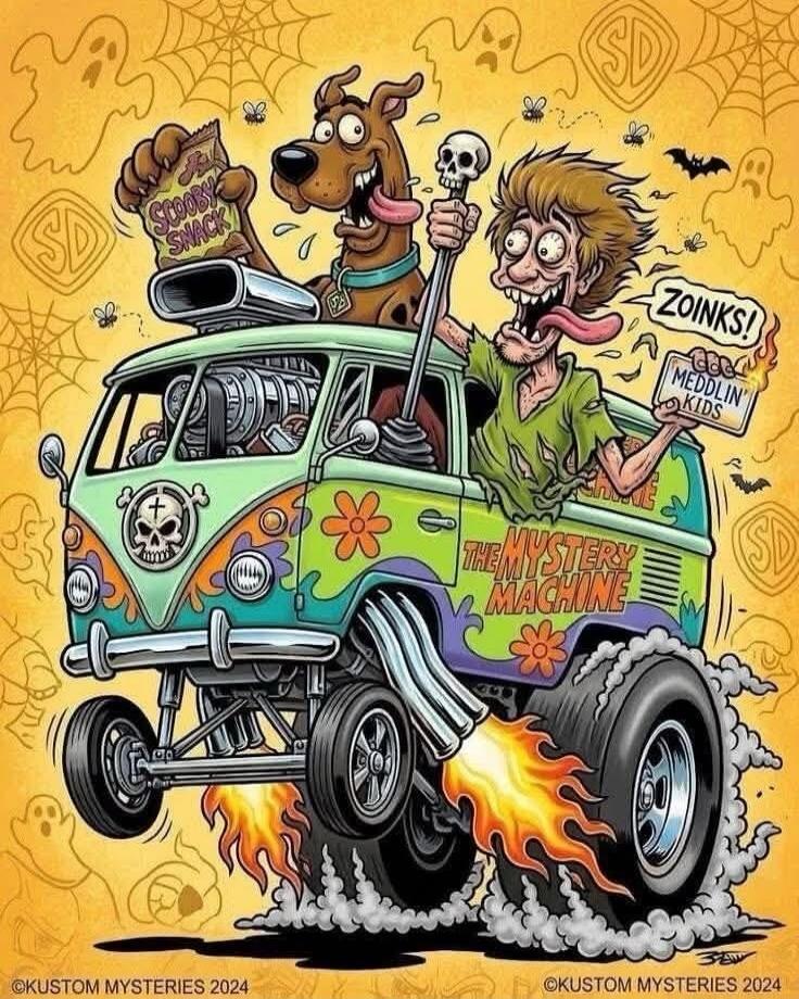 SCOOBY SNACK ZOINKS! MEDDLIN' KIDS THE MYSTERY MACHINE ©KUSTOM MYSTERIES 2024