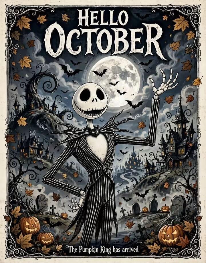 HELLO OCTOBER The Pumpkin King has arrived