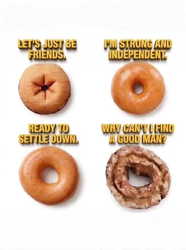 LET'S JUST BE FRIENDS. I'M STRONG AND INDEPENDENT. READY TO SETTLE DOWN. WHY CAN'T I FIND A GOOD MAN?