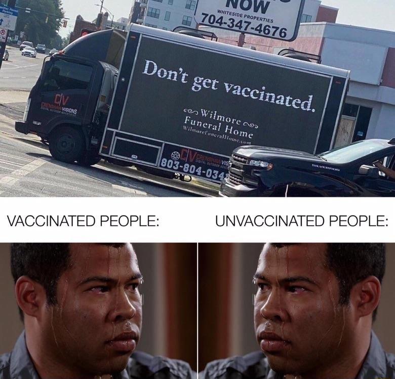 VACCINATED PEOPLE UNVACCINATED PEOPLE