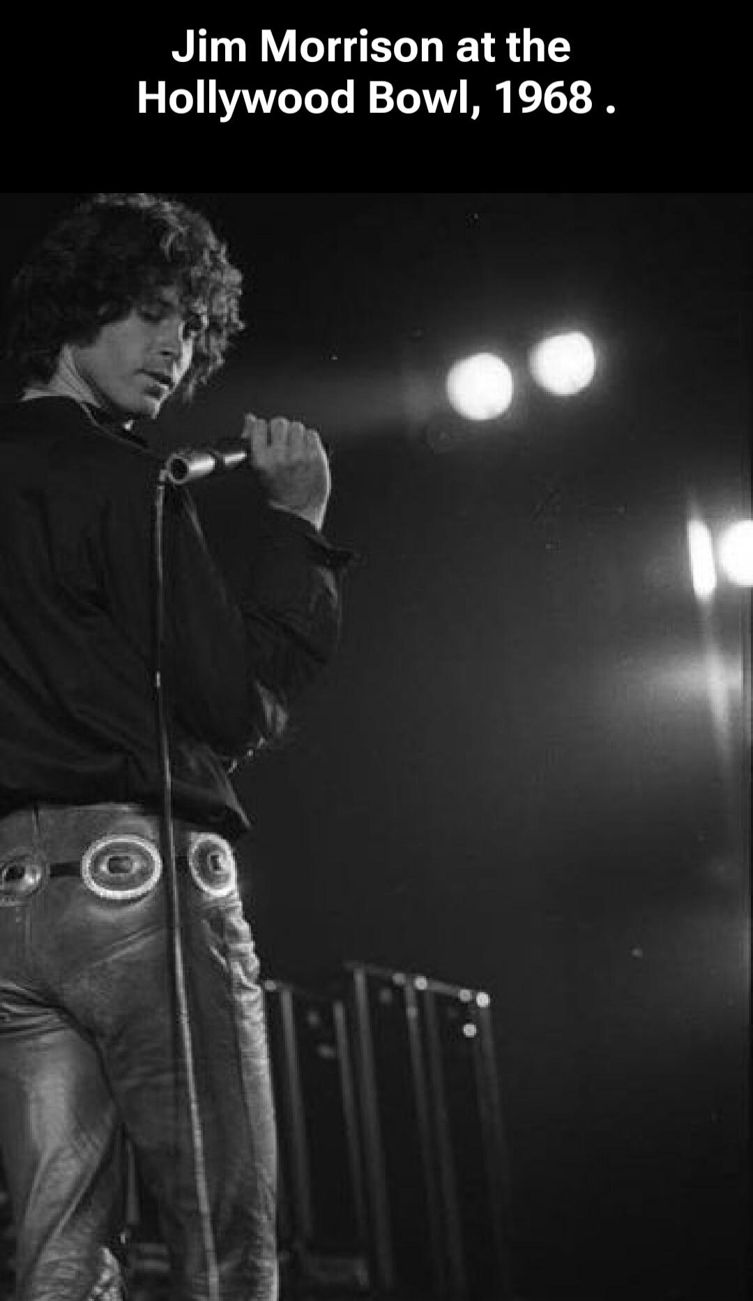 Jim Morrison at the Hollywood Bowl, 1968.