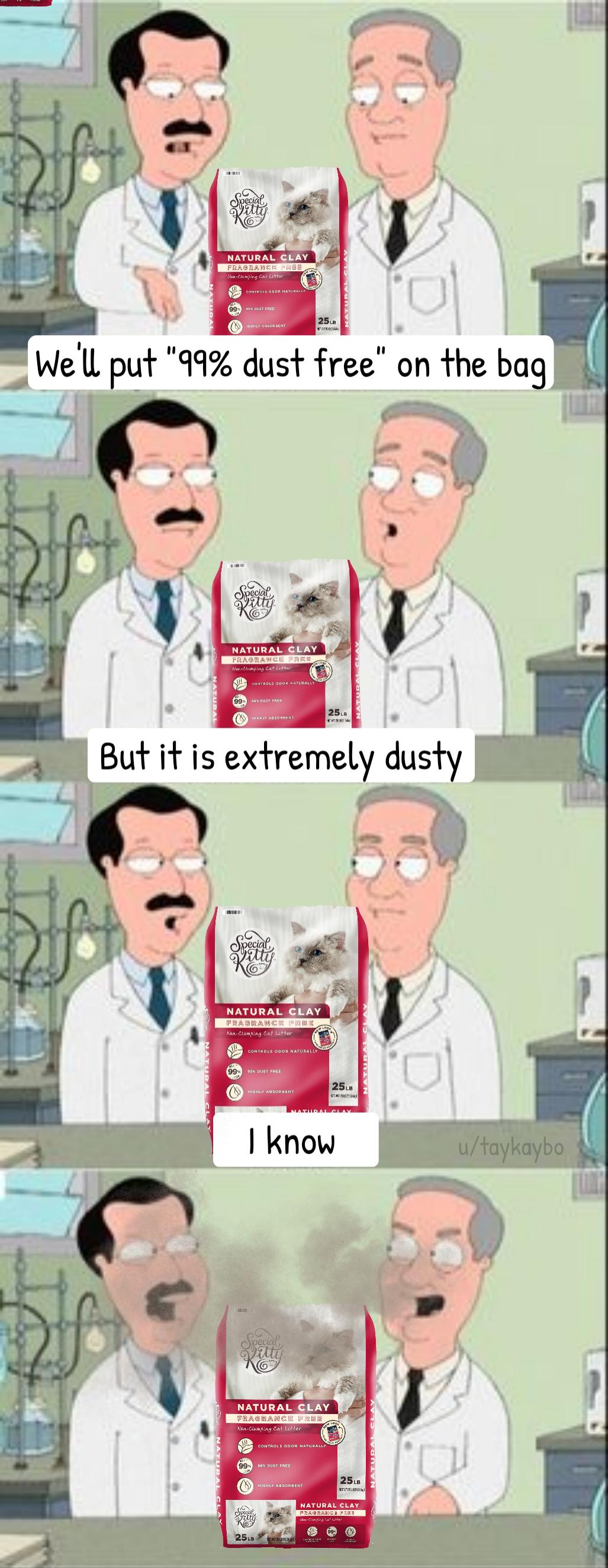 il Well put 99 dust free on the bag W