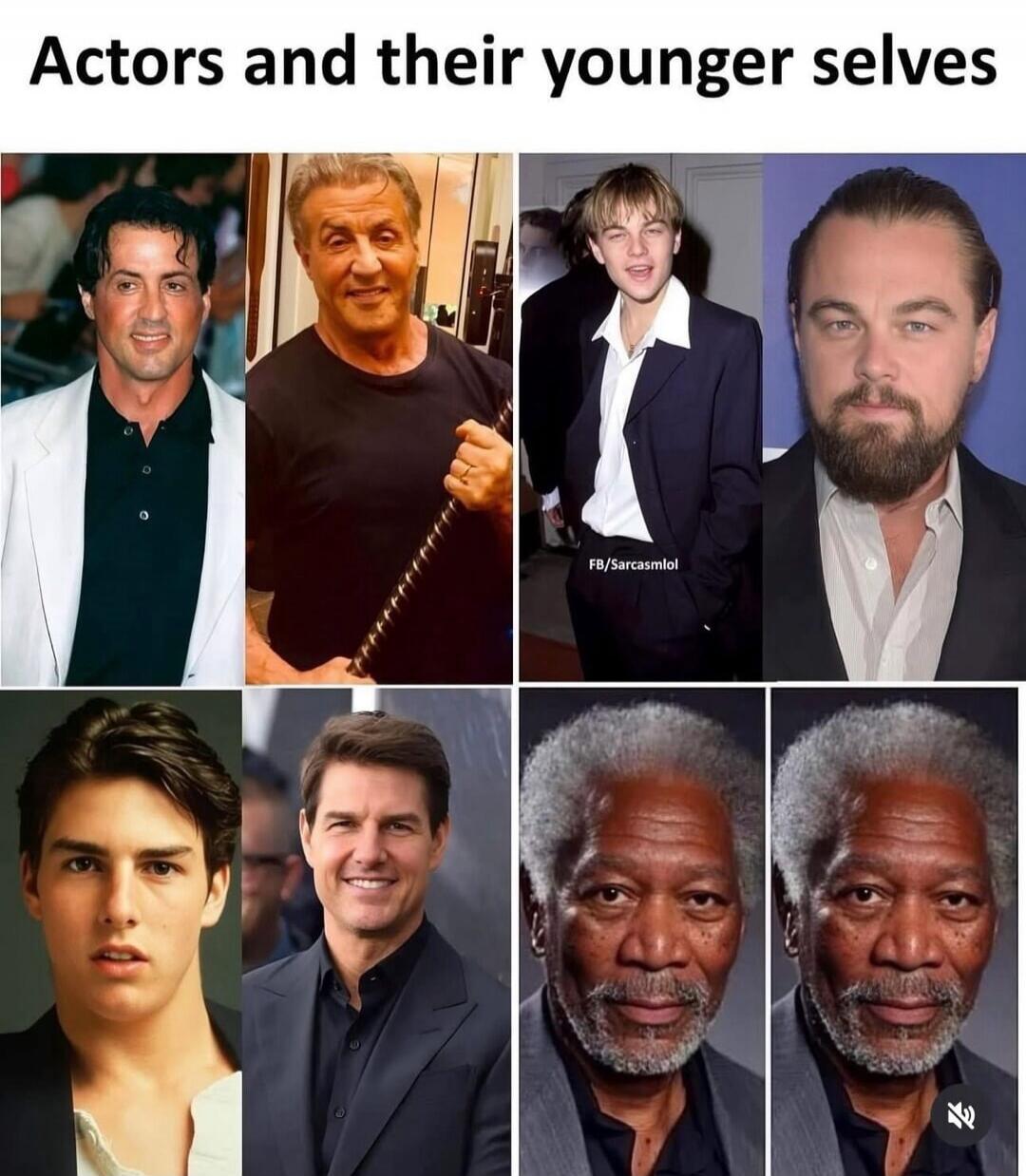 Actors and their younger selves FB/Sarcasmlol