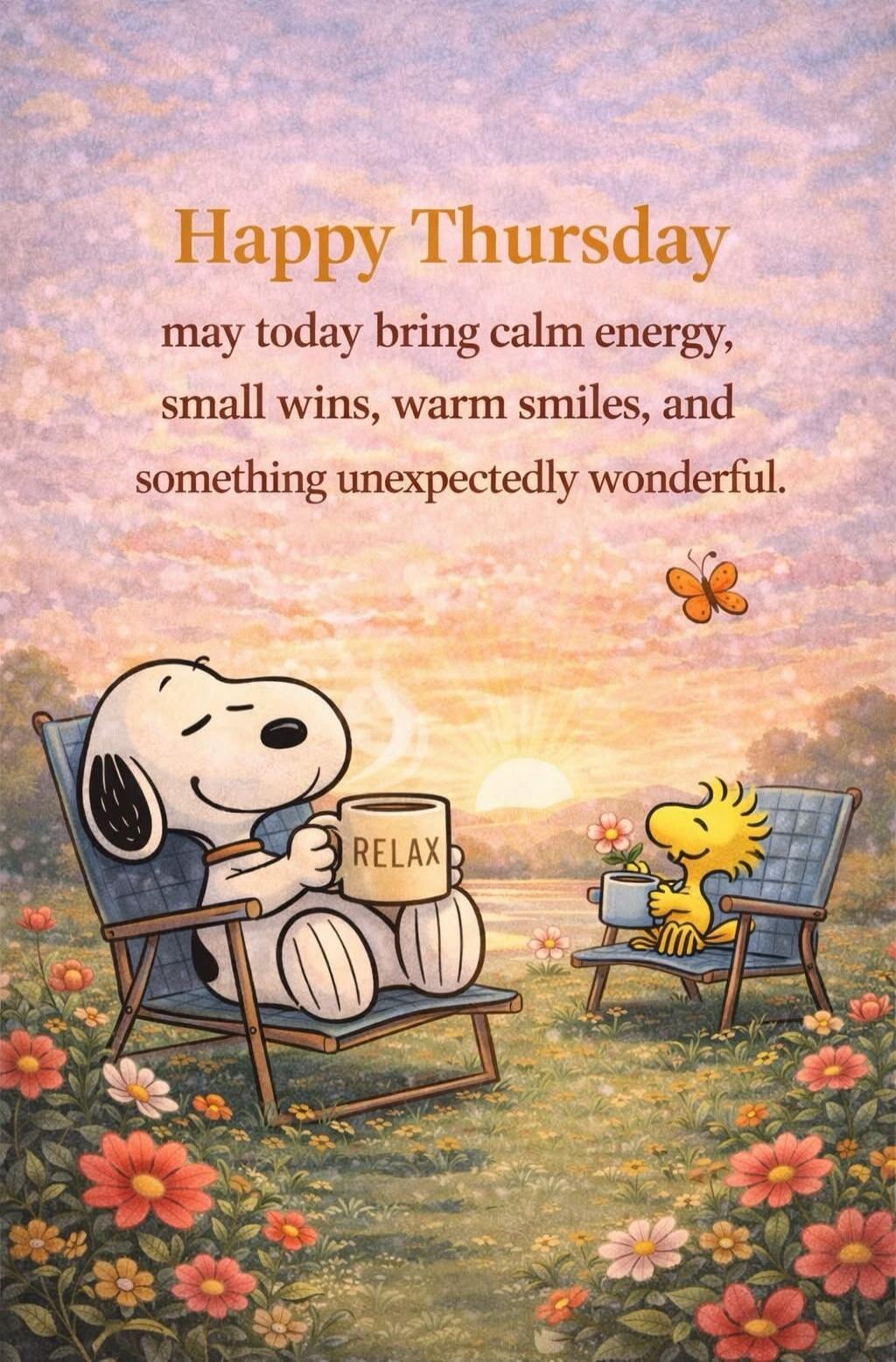 Happy Thursday
may today bring calm energy,
small wins, warm smiles, and
something unexpectedly wonderful.