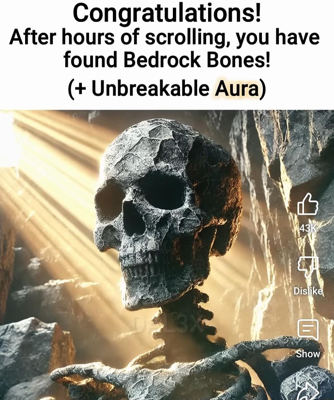 Congratulations After hours of scrolling you have found Bedrock Bones Unbreakable Aura