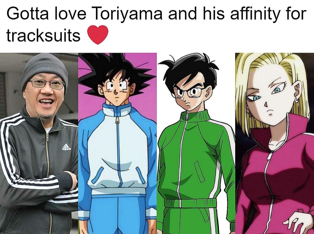 Gotta love Toriyama and his affinity for tracksuits Ie LN I