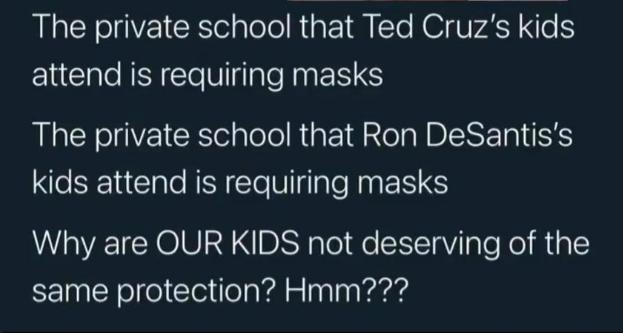 The private school that Ted Cruzs kids EUCh AN C i INENS The private school that Ron DeSantiss NG AN INER S Why are OUR KIDS not deserving of the CEINCRel el Cloiloladlu InalnaFarard