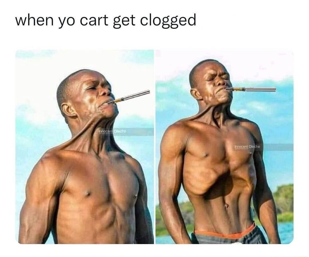 when yo cart get clogged
