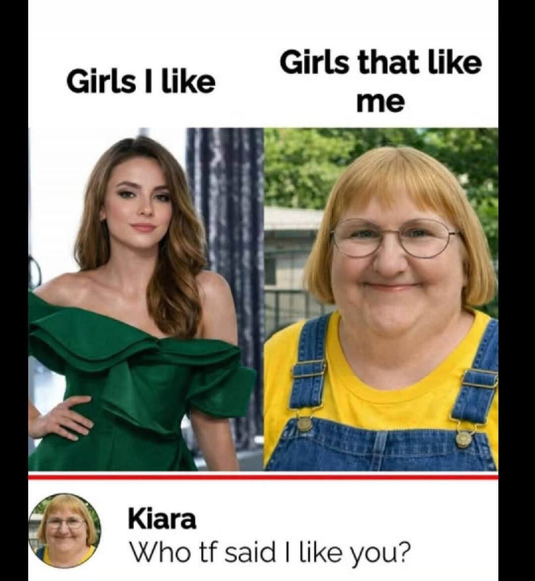 Girls I like. Girls that like me. Kiara. Who tf said I like you?