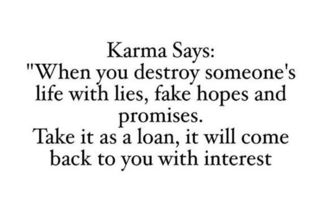 Karma Says: \