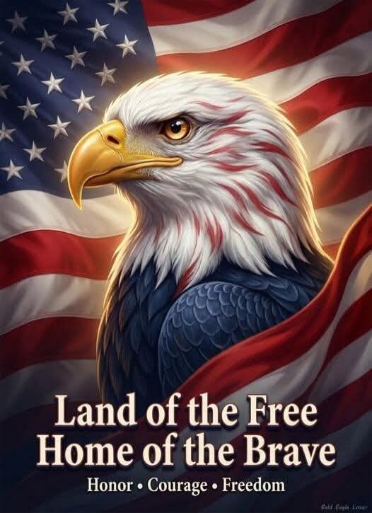 Land of the Free Home of the Brave Honor Courage Freedom