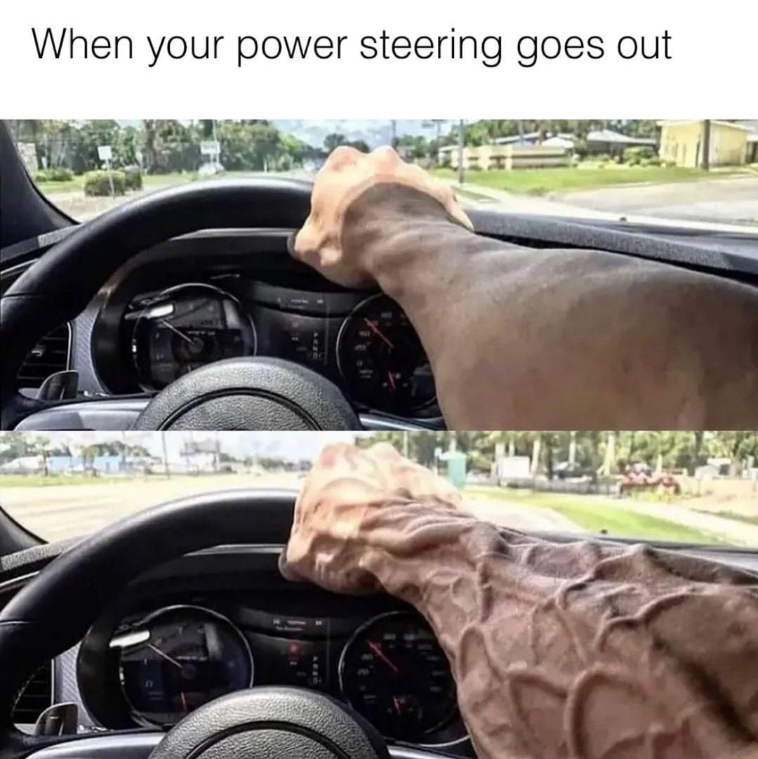 n your power steering goes out