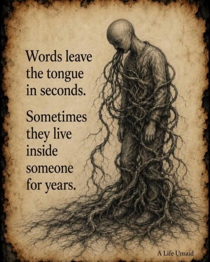 Words leave the tongue in seconds. Sometimes they live inside someone for years. A Life Unsaid