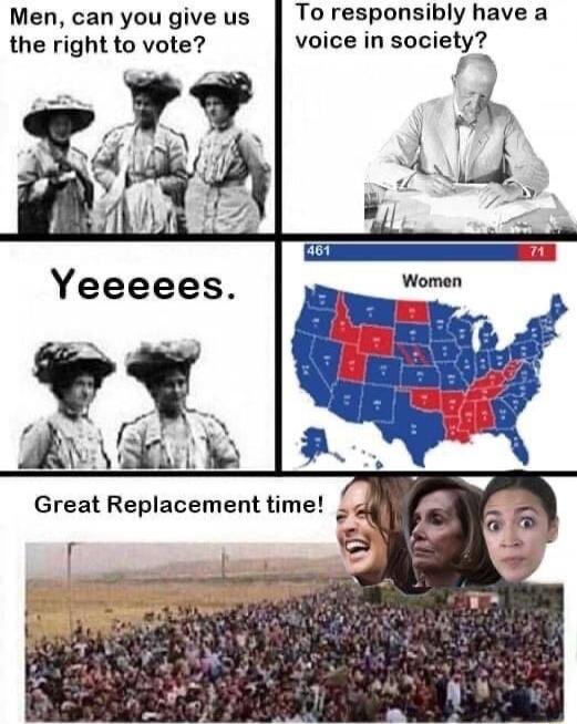 Men can you give us To responsibly have a the right to vote voice in society