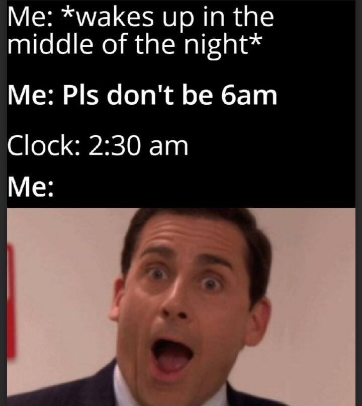 Me wakes up in the middle of the night Vo3 o e o s W ll o TN oY T4 Clock 230 am