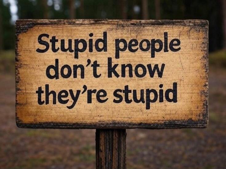 Stupid people don't know they're stupid