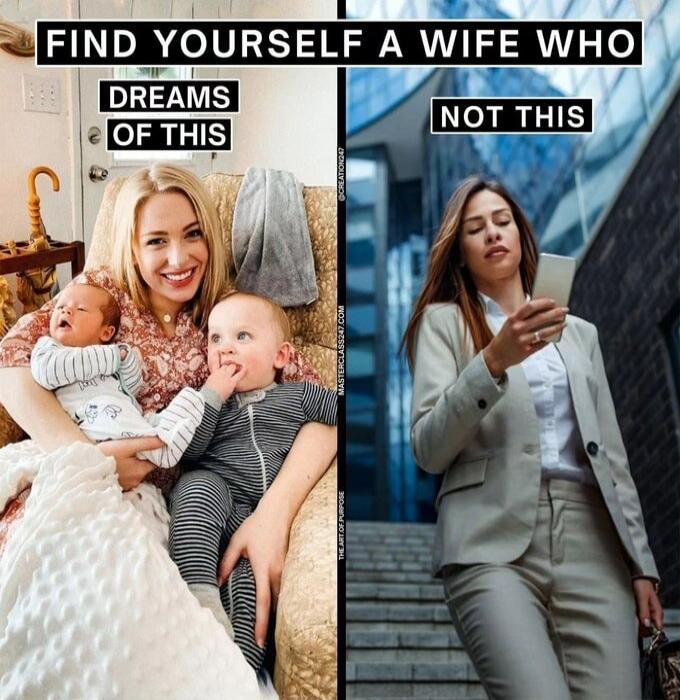 FIND YOURSELF A WIFE WHO DREAMS OF THIS
NOT THIS