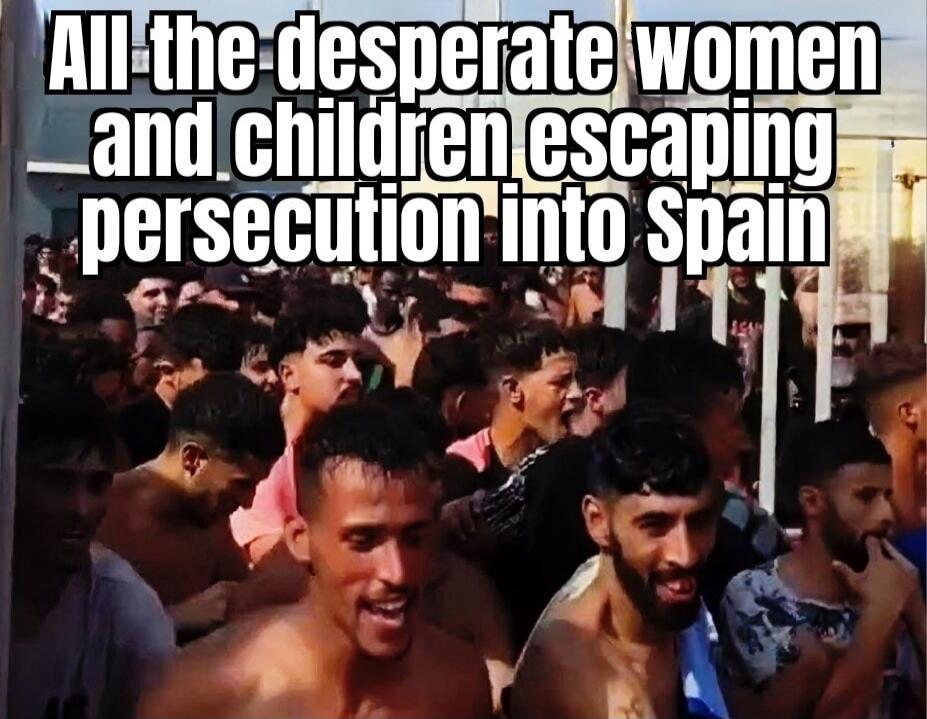 All the desperate women and children escaping persecution into Spain