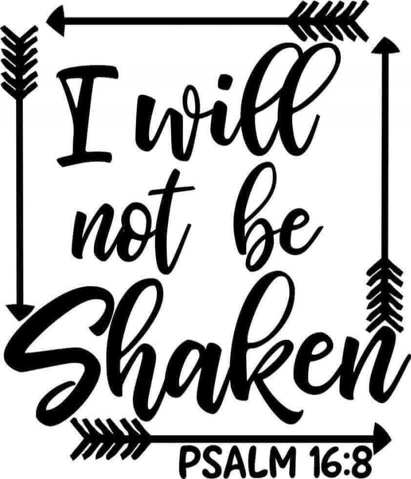 I will not be Shaken PSALM 16:8